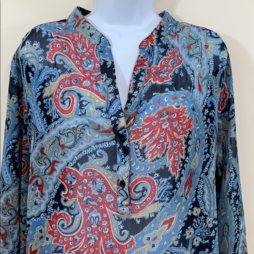 Sag Harbor Long Sleeve V-Neck Shirt Size XL - Picture 2 of 8